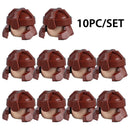 MOC Medieval Viking Helmet Cowboy Hat Elf Hair for LEGO Building Block Set