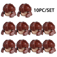 MOC Medieval Viking Helmet Cowboy Hat Elf Hair for LEGO Building Block Set