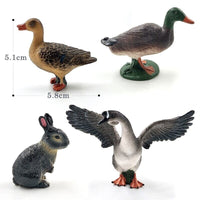 1pc Pig Cat Dog Rabbit Goat Sheep Duck Animal Miniature Art Toy Figure Doll