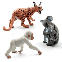 1pc Okapi Sheep Deer Crocodile Lynx Koala Animal Miniature Art Toy Figure Doll