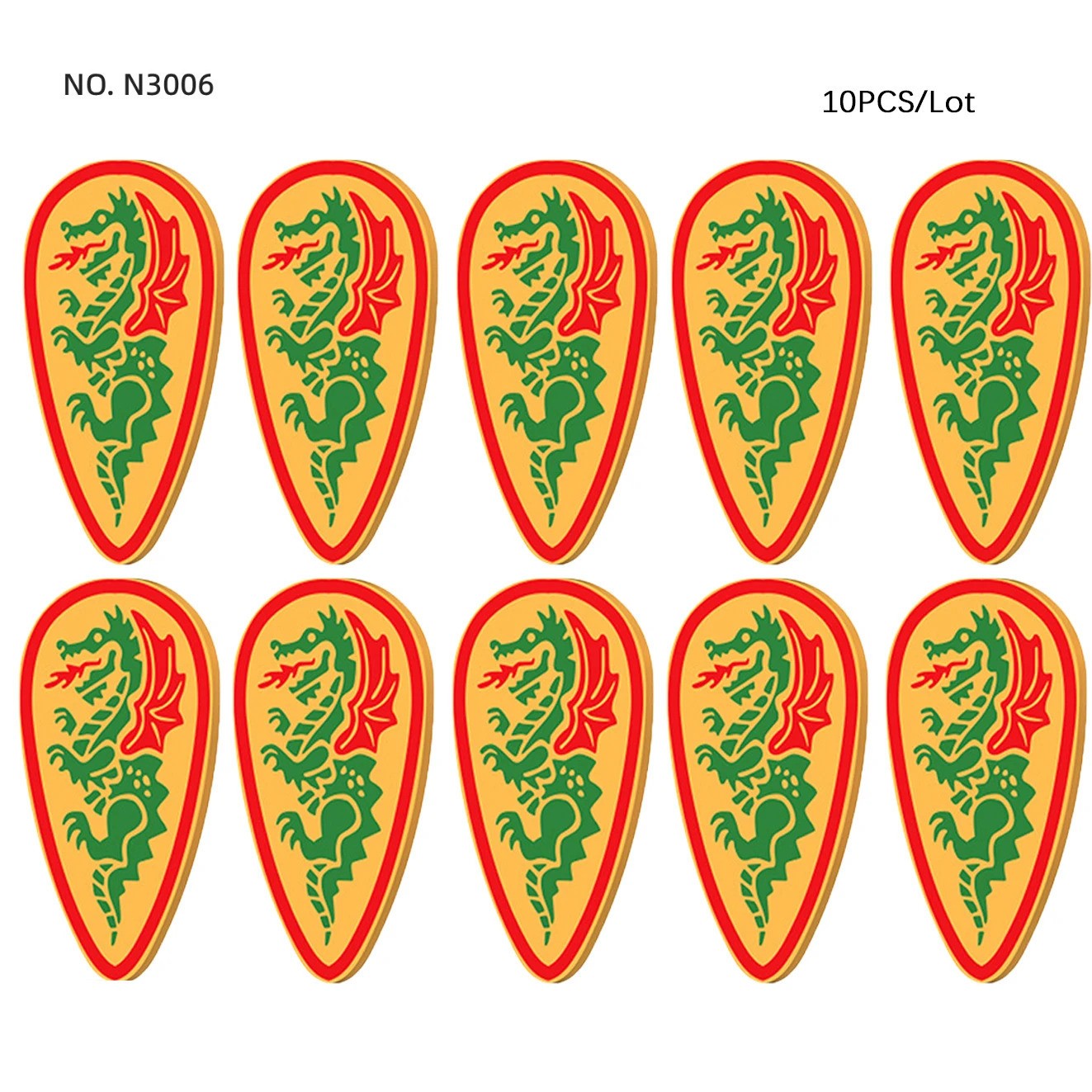 Medieval Military Knights Shields Middle Age For LEGO Building Blocks Brick Toy