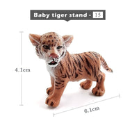 1pc Simulation mini Lion Tiger Lynx Animal Miniature Art Toy Figure Doll