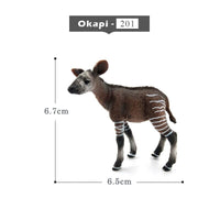 1pc Okapi Sheep Deer Crocodile Lynx Koala Animal Miniature Art Toy Figure Doll