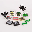MOC Ghost Head Halloween Green Evil Spirits Pumpkin For LEGO Building Blocks Set