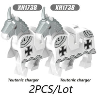 City Animals Medeival Military Knights Horse Warhorse Eagle for LEGO Building Blocks Sets