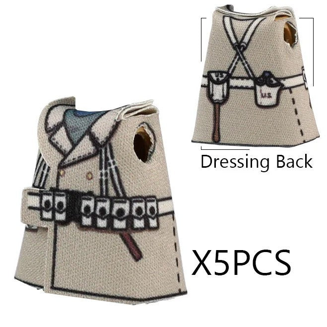 MOC WW2 Soviet Red Army Coat Soldier Clothes For LEGO Building Blocks Brick Toy