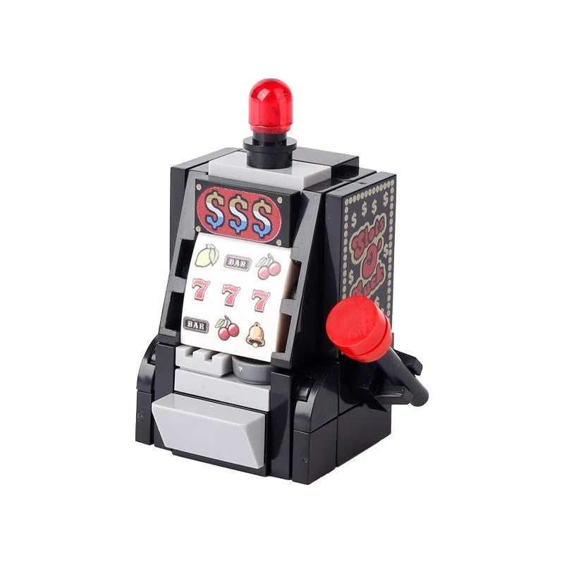 MOC City Poker Table Slots Chess Cards Game Room For LEGO Building Blocks Set