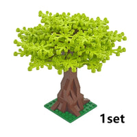 City Tree Green Bush Garden MOC Flower Grass for Lego Building Blocks Sets DIY