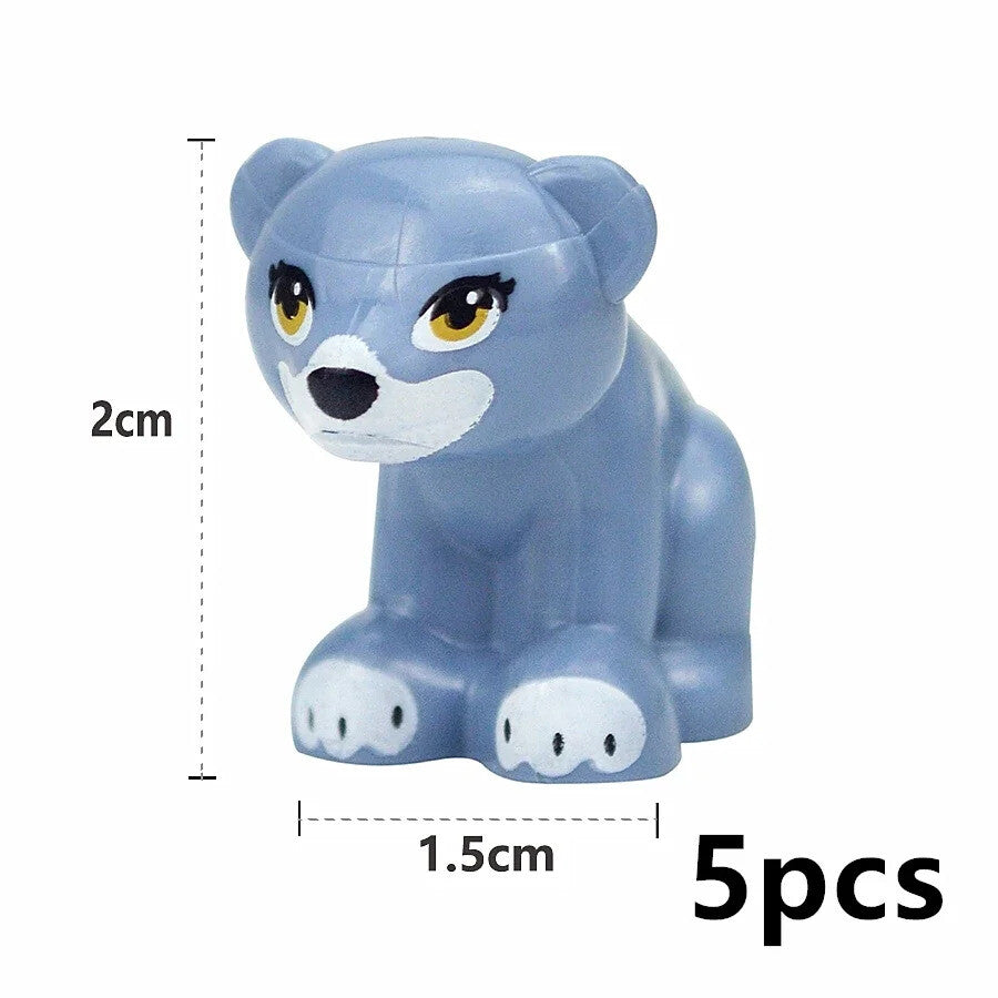 City Animals Cute Dog Sheep Chicken goat pig Cow for LEGO Building Blocks Sets