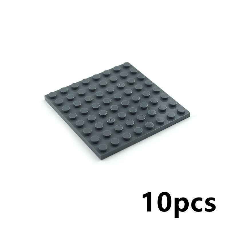 Building Blocks Dots base plates & Pillars DIY - 8x8 10pcs - 8 Colors