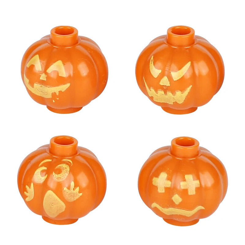 MOC Ghost Head Halloween Green Evil Spirits Pumpkin For LEGO Building Blocks Set