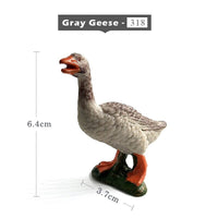 1pc Simulation Chicken Duck Goose Figurine Animal Miniature Art Toy Figure Doll