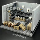 294pcs WW2 Military Weapon Warehouse Training Model Base Building Blocks Toy DIY