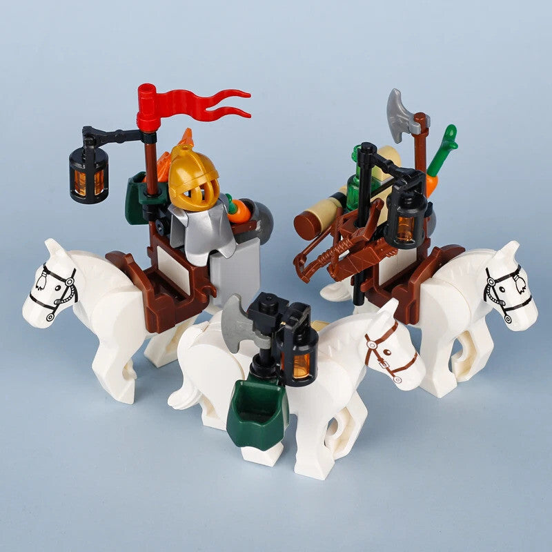 MOC Notice Board Bonfire Stove Medieval Town Street For LEGO Building Blocks Set