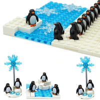 Penguin Glacier Icy Snow world City Animals Zoo for LEGO Building Blocks Set DIY