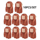 MOC Medieval Viking Helmet Cowboy Hat Elf Hair for LEGO Building Block Set