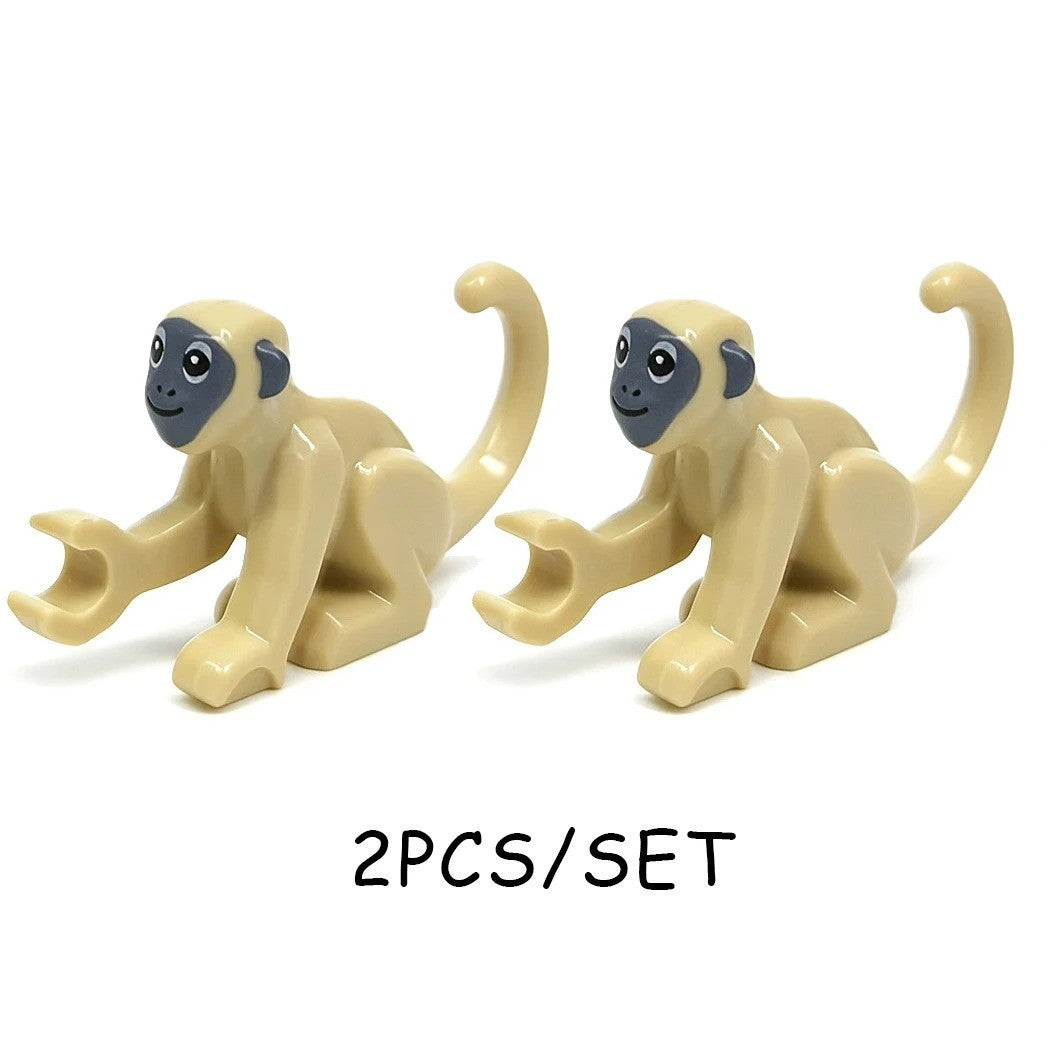 MOC Animal Monkey Ape Anglerfish Dragon Fish for LEGO Sets Building Block Set