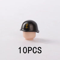 10pcs Military Soldier Trooper Helmet Hat Mask For LEGO Building Block Brick Toy