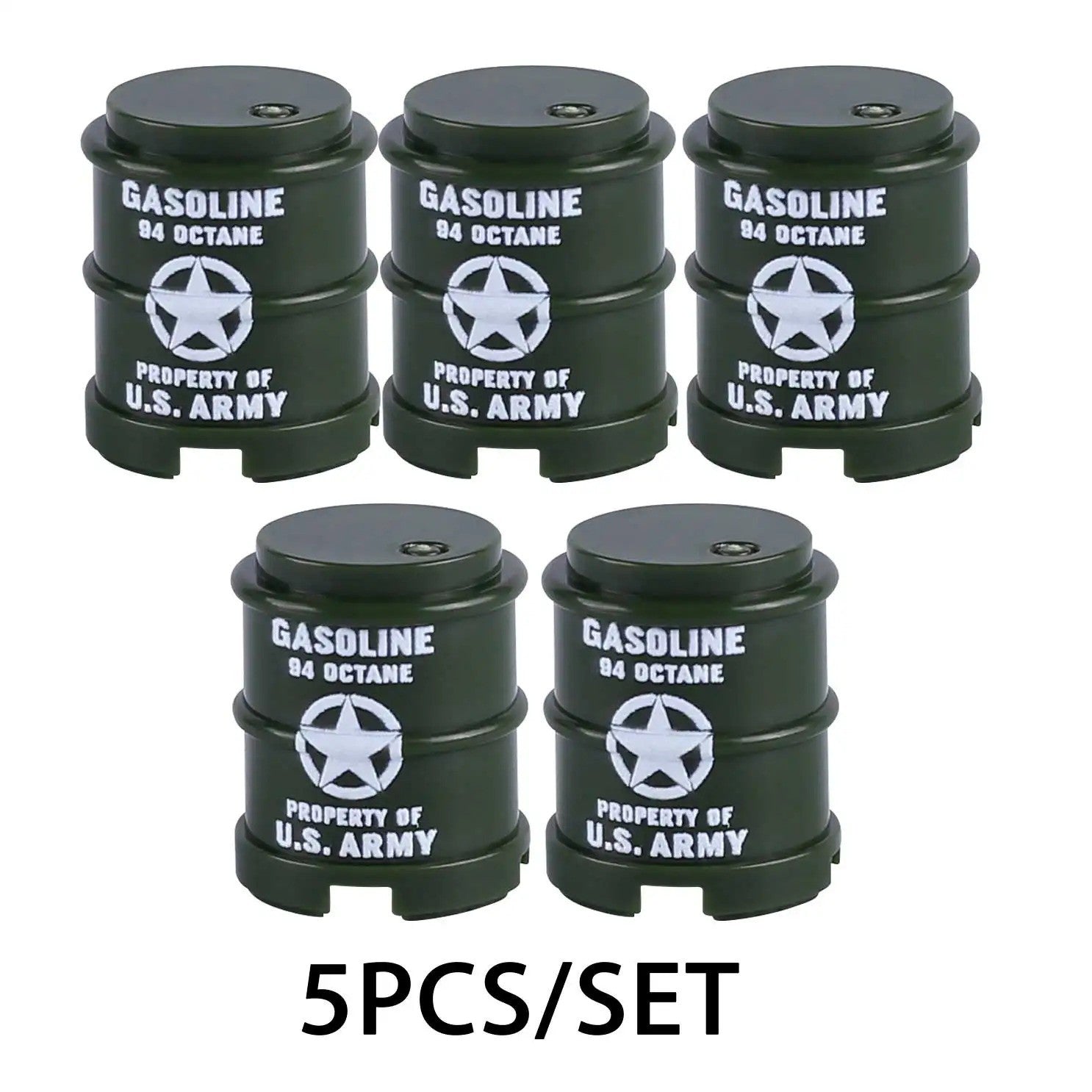 Military Oil Drum Fuel Tank Army War Scene For LEGO Building Blocks Brick Toy
