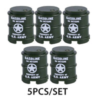 Military Oil Drum Fuel Tank Army War Scene For LEGO Building Blocks Brick Toy