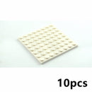 Building Blocks Dots base plates & Pillars DIY - 8x8 10pcs - 8 Colors