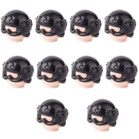Military MOC SWAT Gun Weapon Box Container Headset Building Blocks Brick Toy DIY