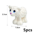 City Animals Cute Dog Sheep Chicken goat pig Cow for LEGO Building Blocks Sets