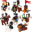 MOC Notice Board Bonfire Stove Medieval Town Street For LEGO Building Blocks Set