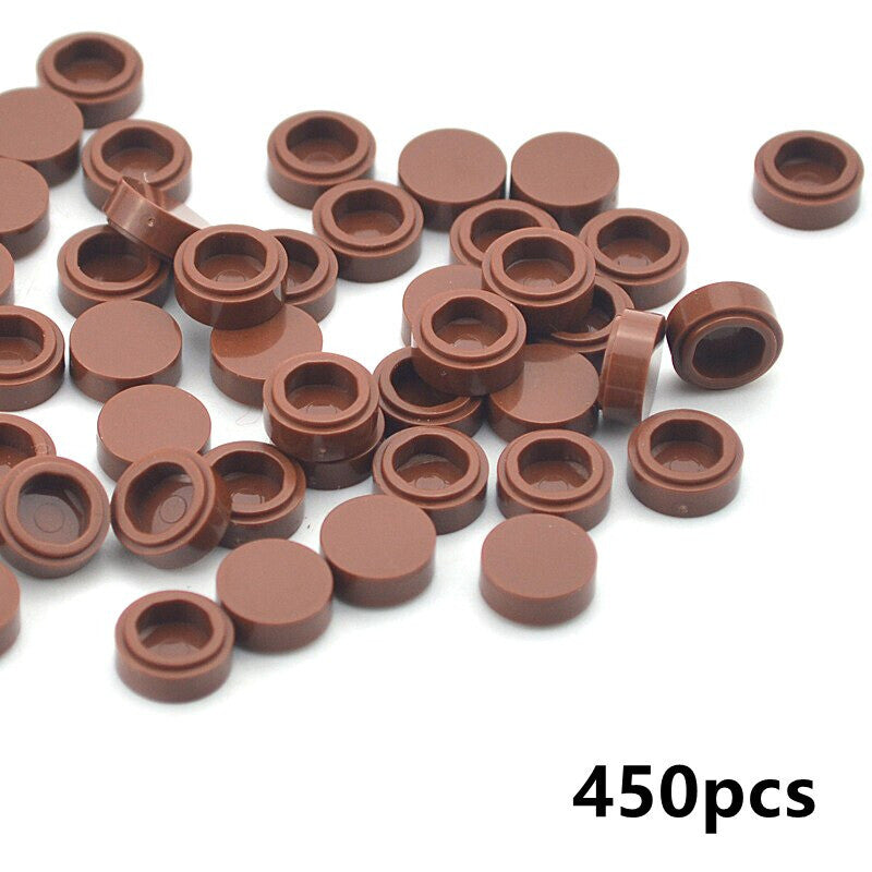 450pcs Round 1x1 Flat Studs 98138 for Lego MOC Building Blocks Brick Toy DIY