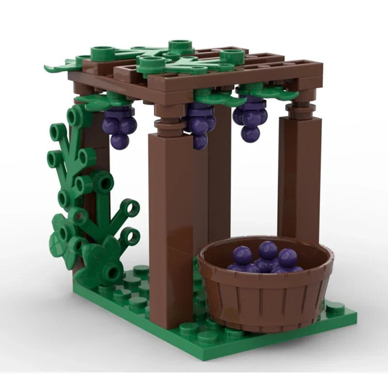 City Grape Trellis Parts for LEGO Kits Flower plant bricks Building Blocks DIY
