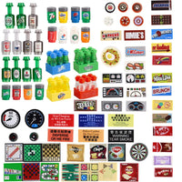 City Food Milk Wine Drink Bottle Supermarket 95228 for Lego Building Blocks Set