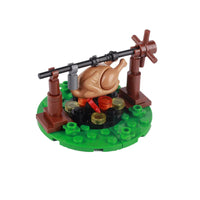 MOC Notice Board Bonfire Stove Medieval Town Street For LEGO Building Blocks Set
