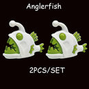 MOC Animal Anglerfish Dragon Midnight Zone Fish for LEGO Sets Building Block Set