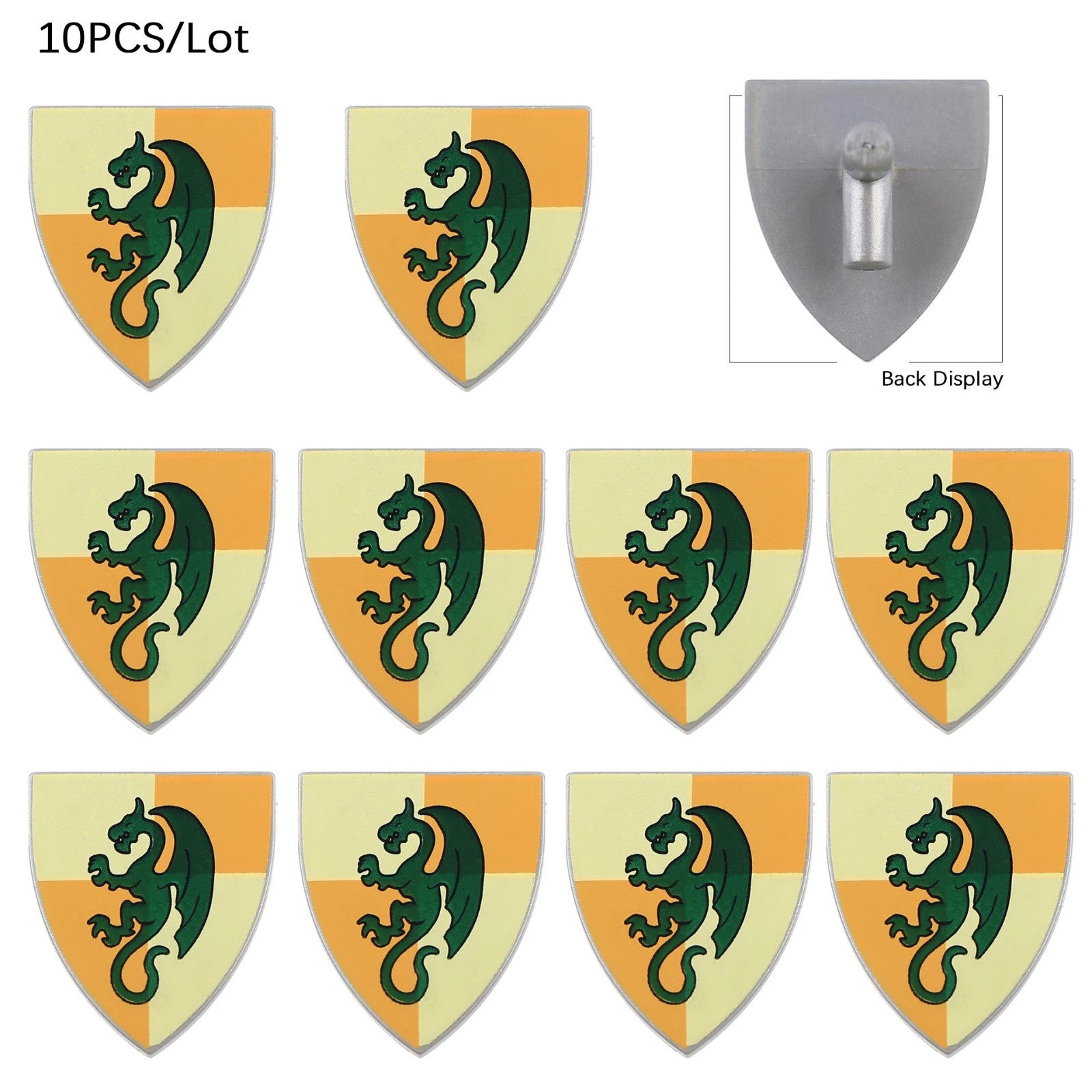 Medieval Military Knights Shields Middle Age For LEGO Building Blocks Brick Toy