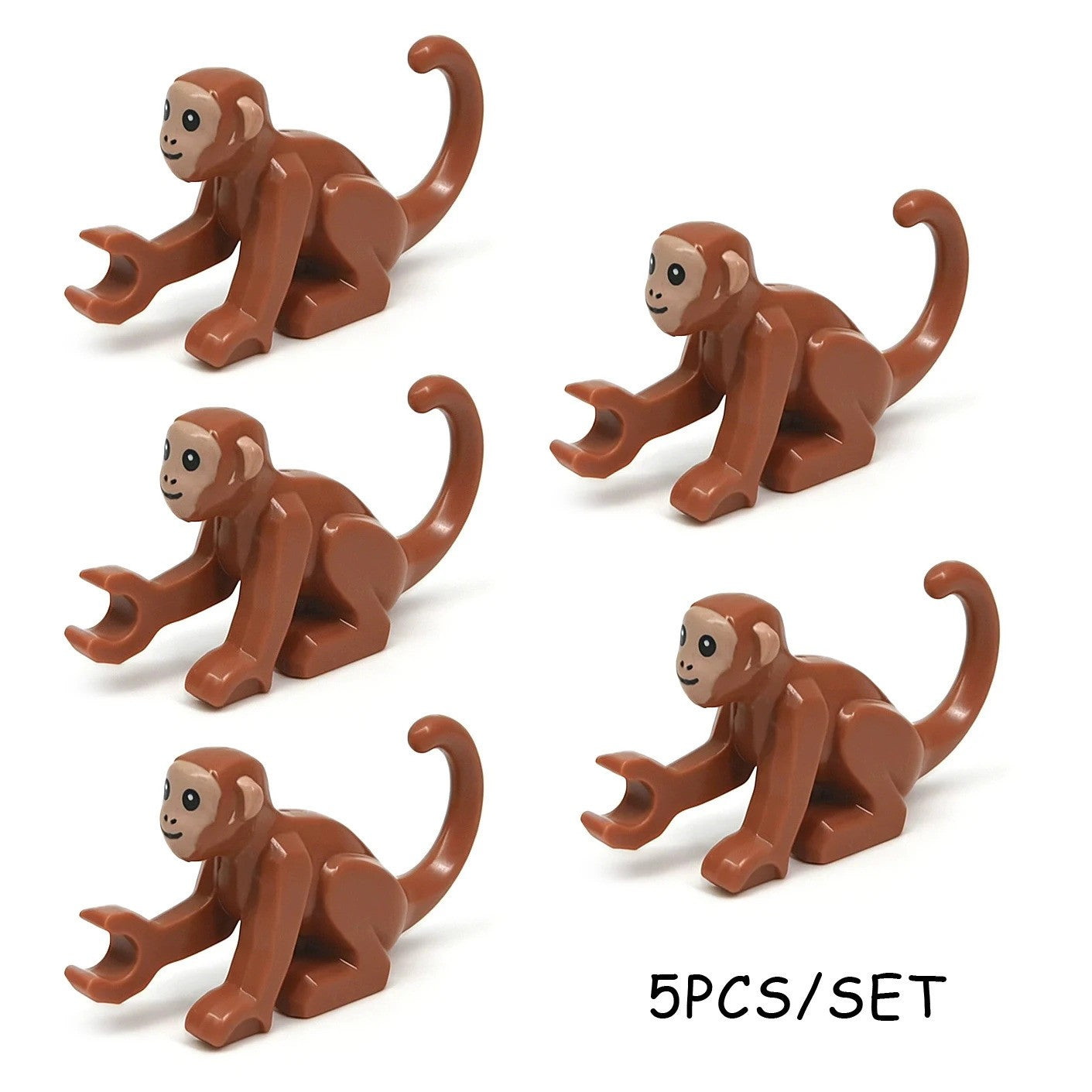 MOC Animal Monkey Ape Anglerfish Dragon Fish for LEGO Sets Building Block Set
