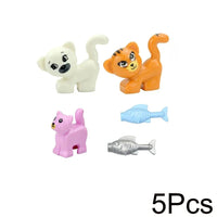 City Animals Cute Dog Sheep Chicken goat pig Cow for LEGO Building Blocks Sets