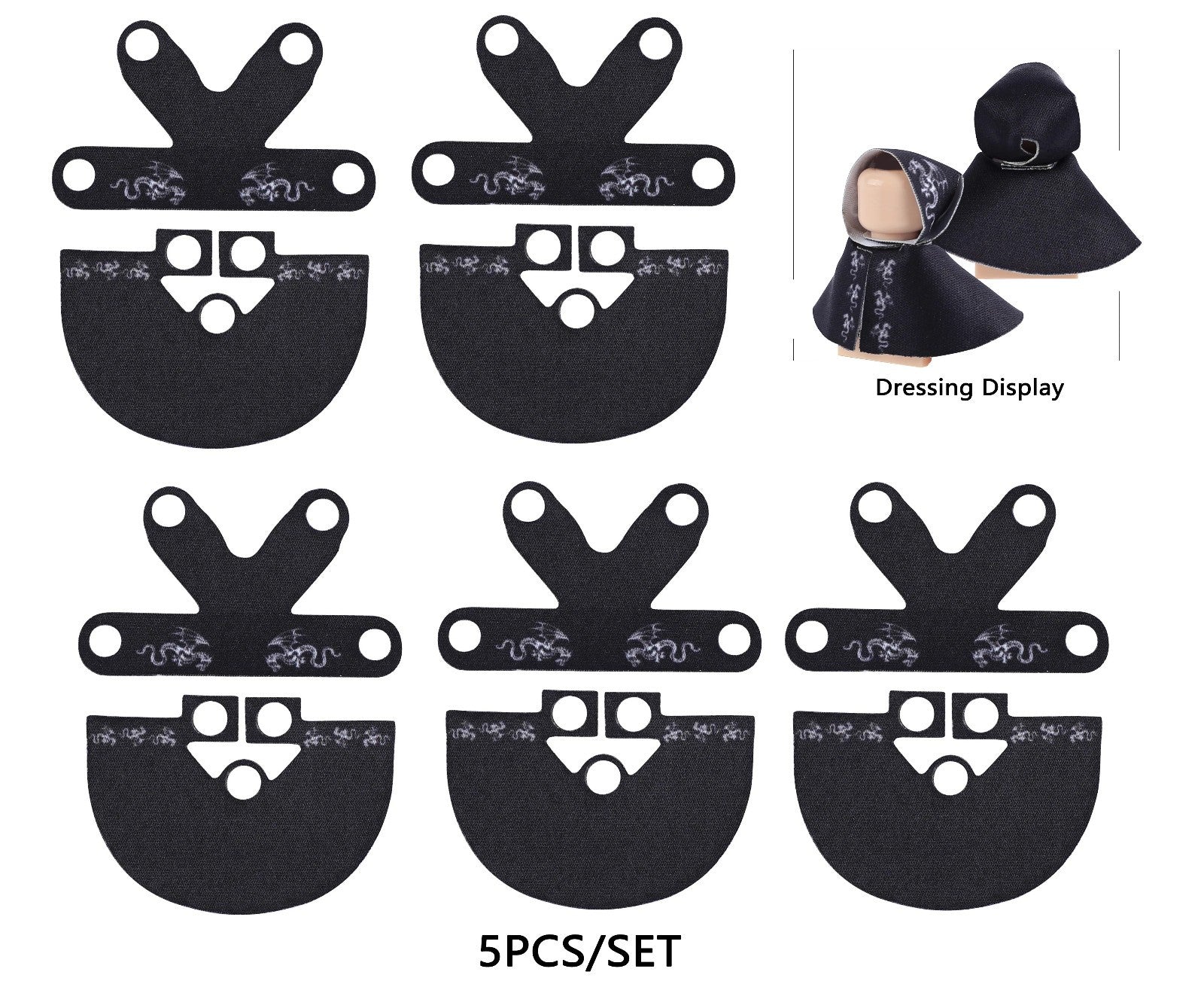 MOC Medieval Cloak Cape Lady Manteau Mantle For LEGO Building Blocks Brick Toy