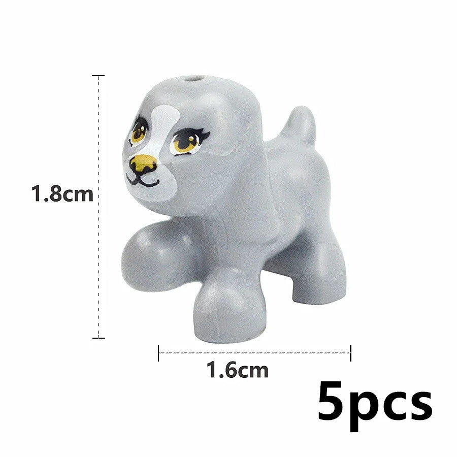 City Animals Cute Dog Sheep Chicken goat pig Cow for LEGO Building Blocks Sets