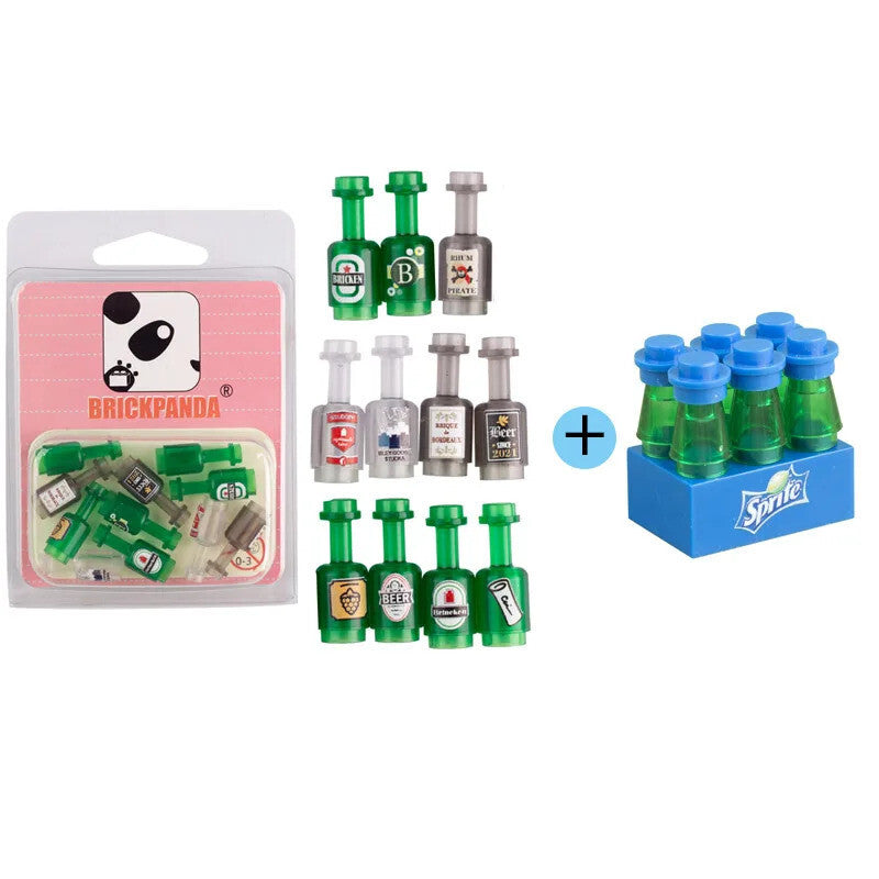 City Food Milk Wine Drink Bottle Supermarket 95228 for Lego Building Blocks Set