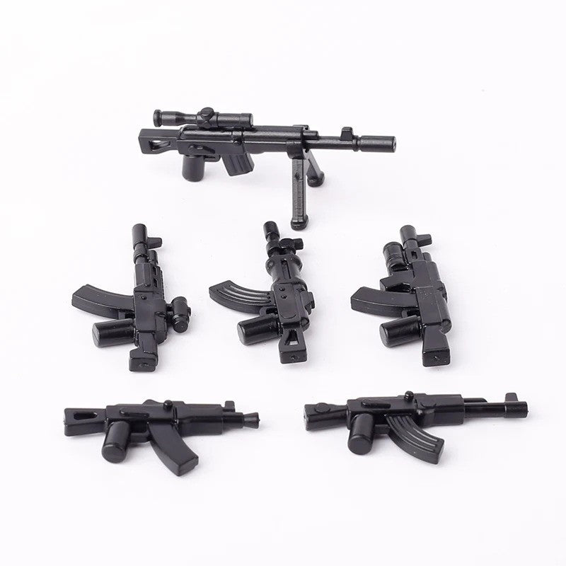 Military MOC SWAT Gun Weapon Box Container Headset Building Blocks Brick Toy DIY