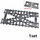 Train Rail Curve Fork Tracks R56 R72 R88  for Lego Kit Train Building Blocks Set