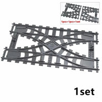Train Rail Curve Fork Tracks R56 R72 R88  for Lego Kit Train Building Blocks Set