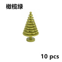 City Tree Green Bush Garden MOC Flower Grass for Lego Building Blocks Sets DIY