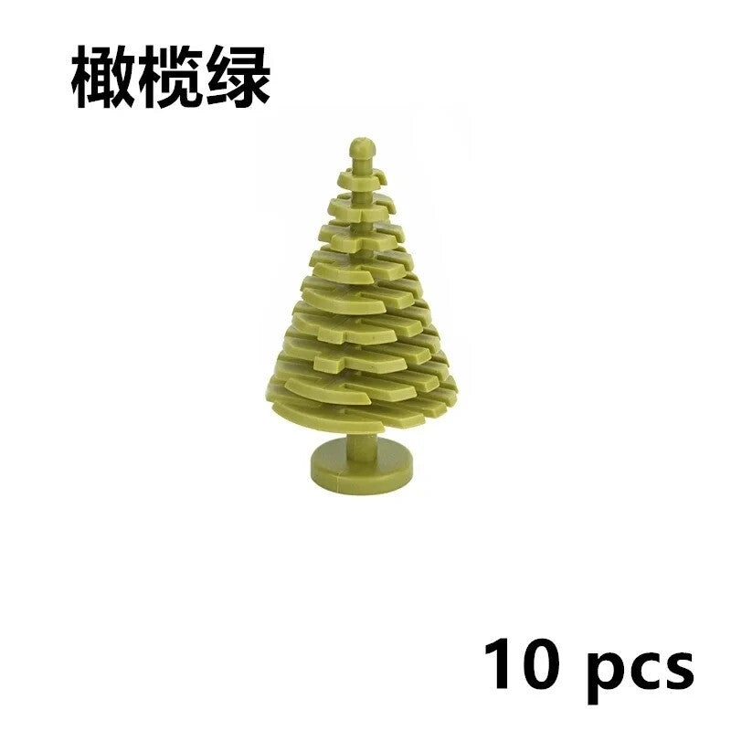 City Tree Green Bush Garden MOC Flower Grass for Lego Building Blocks Sets DIY