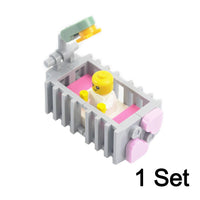 City Baby Stroller Furniture Baby Carriage for Lego Building Blocks Sets DIY