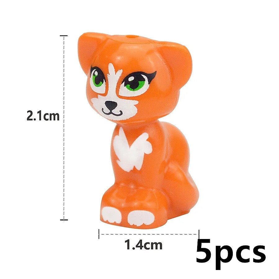City Animals Cute Dog Sheep Chicken goat pig Cow for LEGO Building Blocks Sets