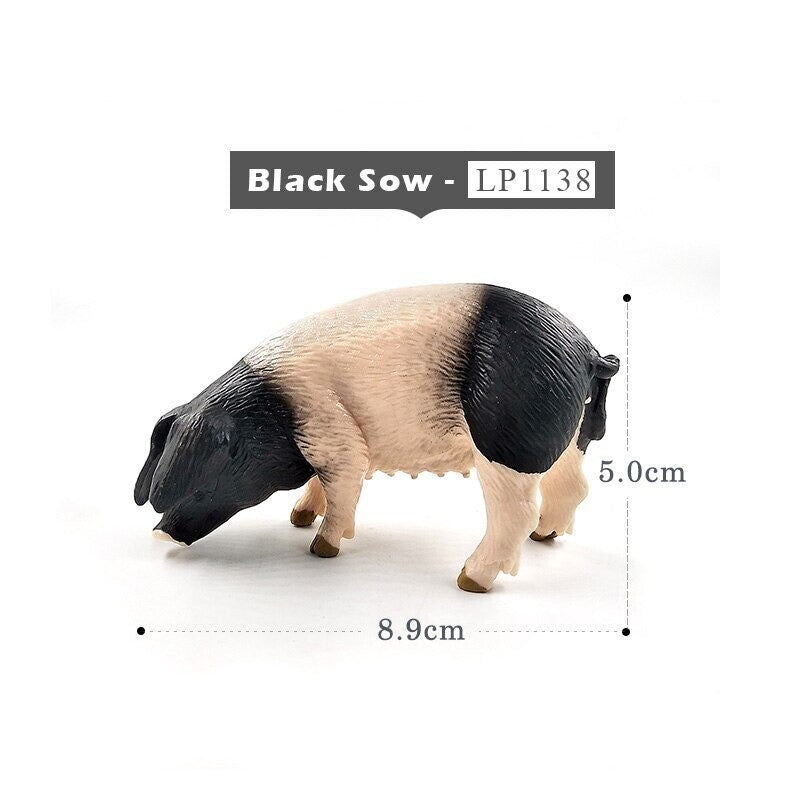 1pc Pig Cat Dog Rabbit Goat Sheep Duck Animal Miniature Art Toy Figure Doll