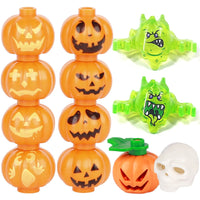 MOC Ghost Head Halloween Green Evil Spirits Pumpkin For LEGO Building Blocks Set