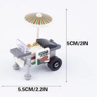 MOC City Food Stall Call Box Street Trolley for Lego Sets Building Blocks Set
