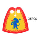 Medieval Military Officer Cape Lion Knights Fur Cloak For LEGO Building Blocks Brick Toy